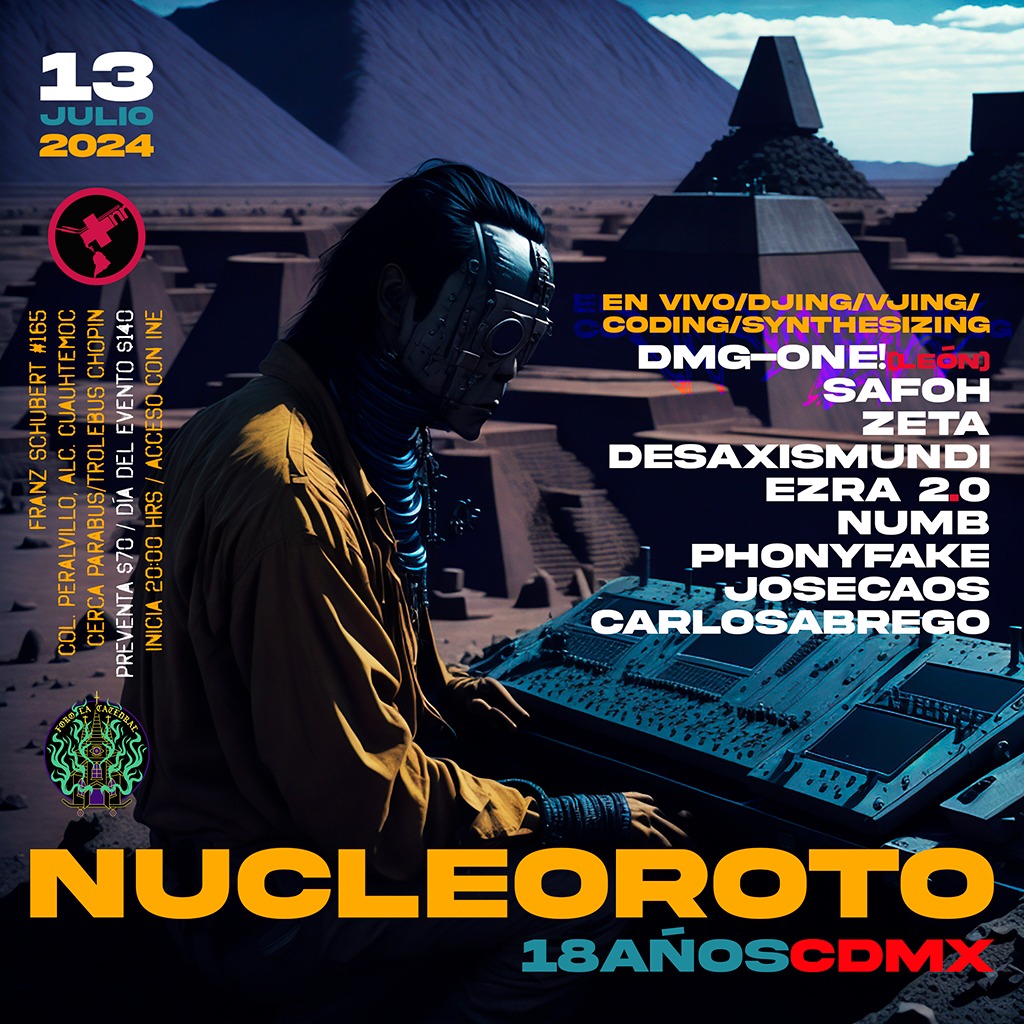 mixfuckedup's tweet photo. Hoy, celebramos el #aniversario de @nucleoroto con una selección especial de #actosEnVivo para volar ... cerebros. 8pm Franz Schubert 165 #foroLaCatedral
Ahí nos vemos para celebrar con sonidos #soundSynthesis #coding #brokenTechno #gabber #breakcore #bass #idm #unknown https://t.co/MkNHeSx1xJ