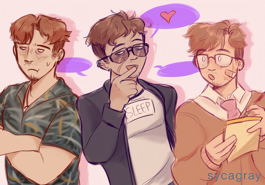 sycagray's tweet image. made this drawing yesterday, hope you like it big man 🫶 // #emilepicani #sleep #thomassanders #fanart @ThomasSanders