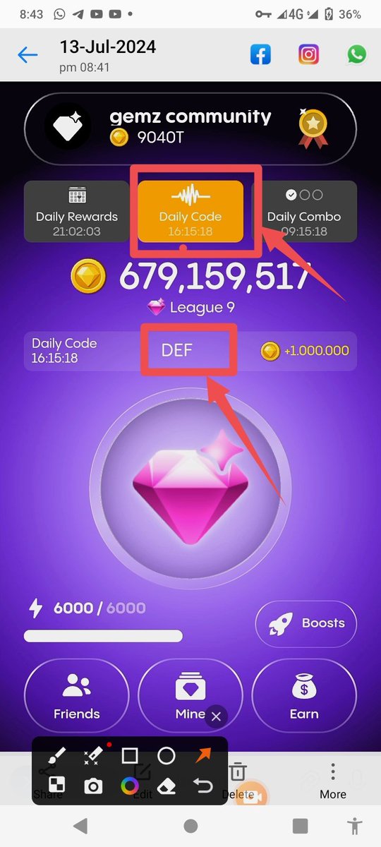 Iaamir_kh's tweet photo. 🎉 Good News 🎉
💎Gemz introduce Daily Cipher Code💎
🚨 Airdrop Alert 🚨 13 July 2024
⚜Gemz Coin💎Daily Cipher Code⚜
👉CODE: DEFI
D: ➖ ⚪ ⚪
E: ⚪
F: ⚪ ⚪ ➖ ⚪
I: ⚪ ⚪
(For Daily Latest update Follow me)
#GemzCoin #gemztodaycombo
#Gemzdailyciphercode https://t.co/nhvFWquitV
