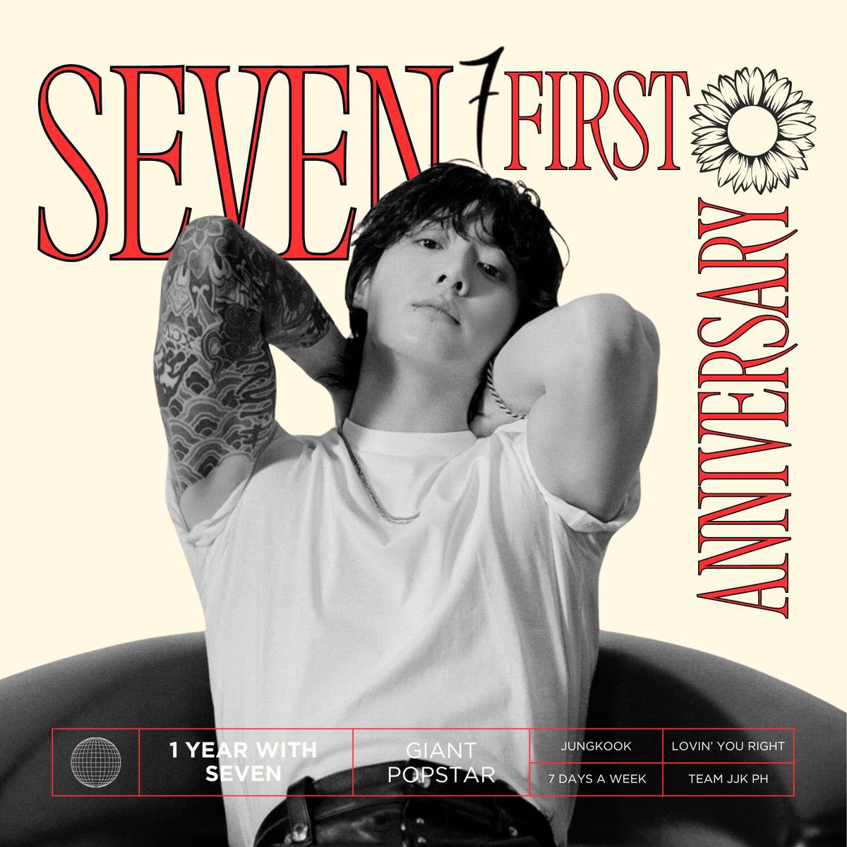 Celebrating 1 year of Jungkook’s smash hit! 
Seven is KING 👑

#1YearWithSeven
 GIANT POP STAR JUNGKOOK