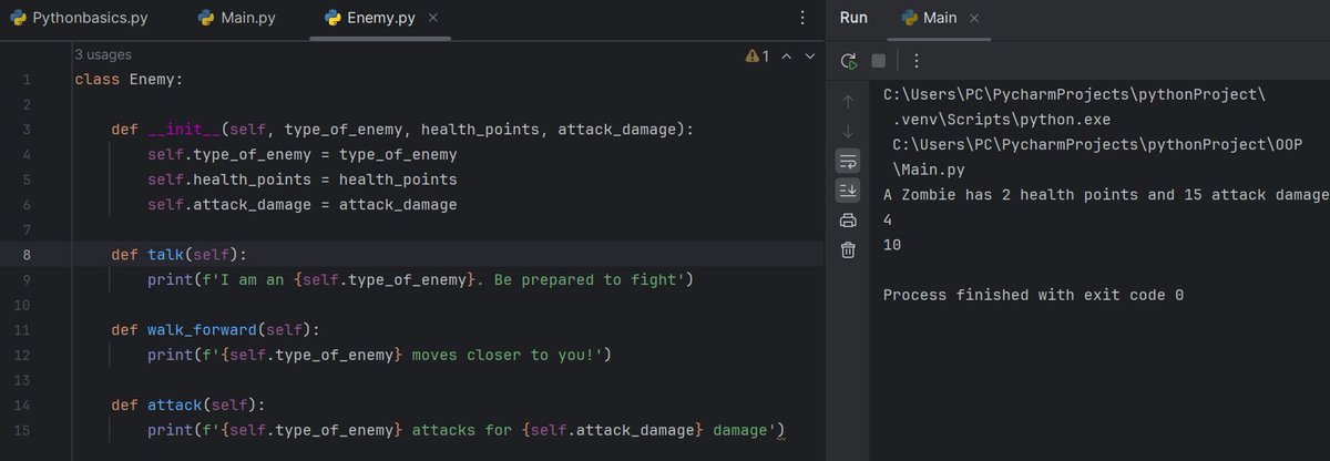 Gbemimighty's tweet image. Trying to learn constructors with @pycharm ...
#PythonNg #pythonprogramming