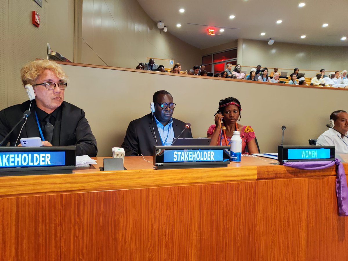 CastoutSlavery's tweet photo. Mauritania #VNR #HLPF2024: GFoD's @Dikohanoune highlights pressing issues facing #Mauritania. Stresses issues of external debt, food shortages, corruption & social marginalization. "Legislative provisions & high unemployment rates continue to marginalize #Haratin in Mauritania." https://t.co/3SKbKBn958