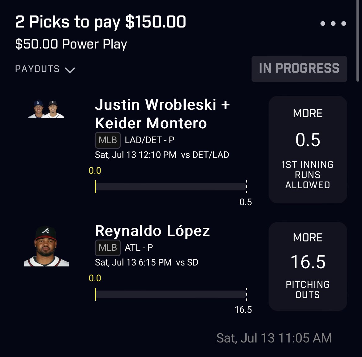 Let’s bang🎯🎯🎯🎯 #MLBPrizepicks