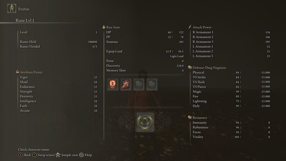 OhMixzy's tweet photo. After some time I managed to beat Elden Ring base game at Rune Level 1. The grind was real. #ELDENRING https://t.co/Ejlz2LrImr