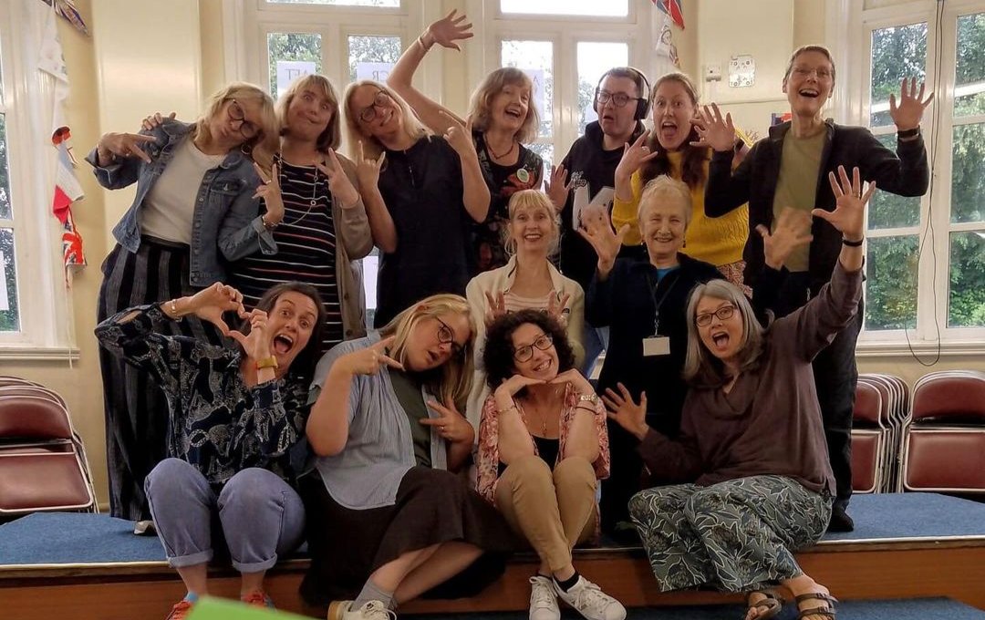 BarbaraHA's tweet photo. Celebrating working with GAP - trustees and staff get together this week. #fun #laughter #art #glossopartsproject https://t.co/HvpTm4C0fO