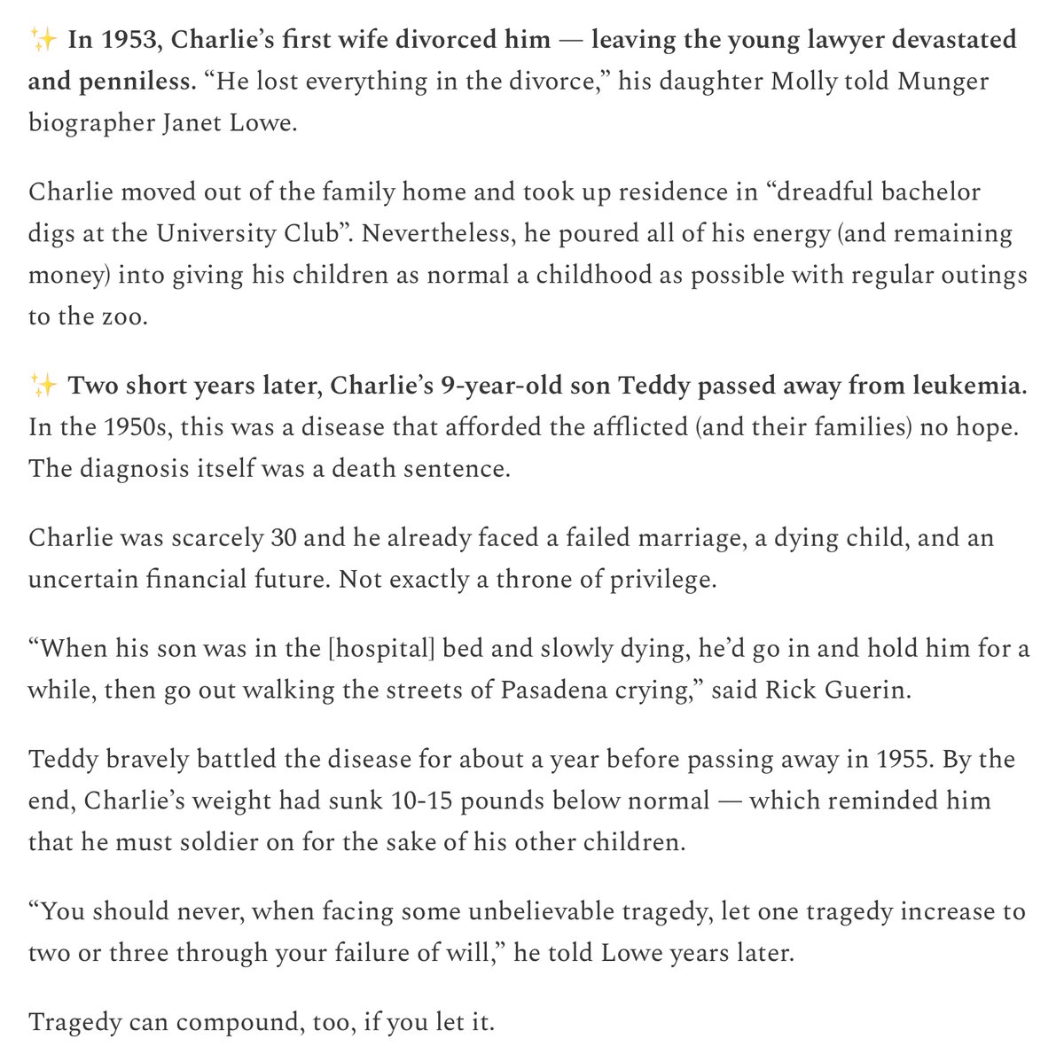 kejca's tweet photo. “Everybody struggles,” Charlie Munger told @BeckyQuick last year. “The iron rule of life is that everybody struggles.” https://t.co/0jIJBPGGb4