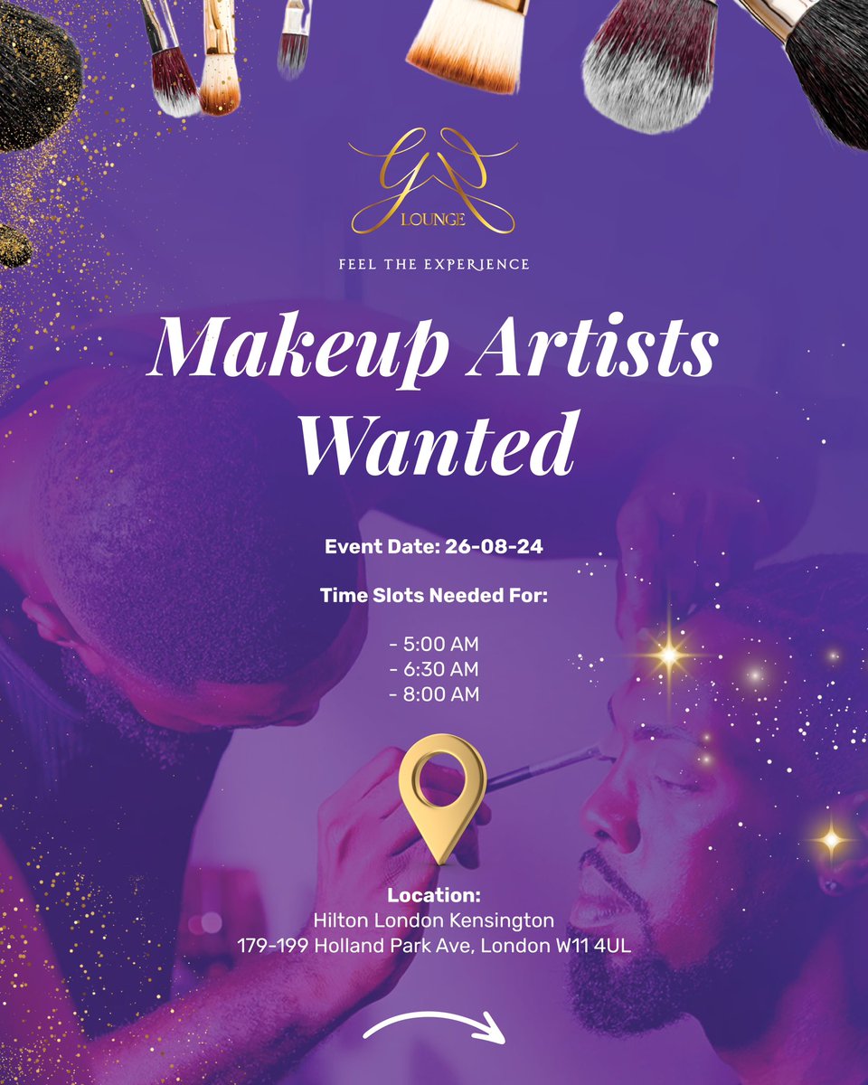 GGlamlounge's tweet photo. Due to high demand, we are looking for talented and experienced makeup artists to join our team. https://t.co/ZWmrbKfZUi