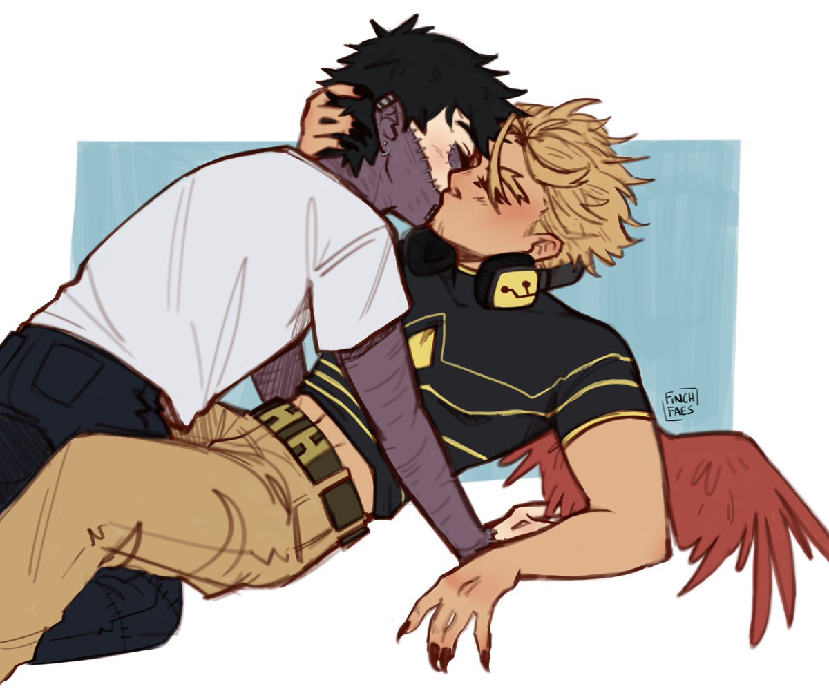 FinchFaes's tweet photo. Kissies 😚 #dabihawks #BNHA https://t.co/cO9CXDbAlA