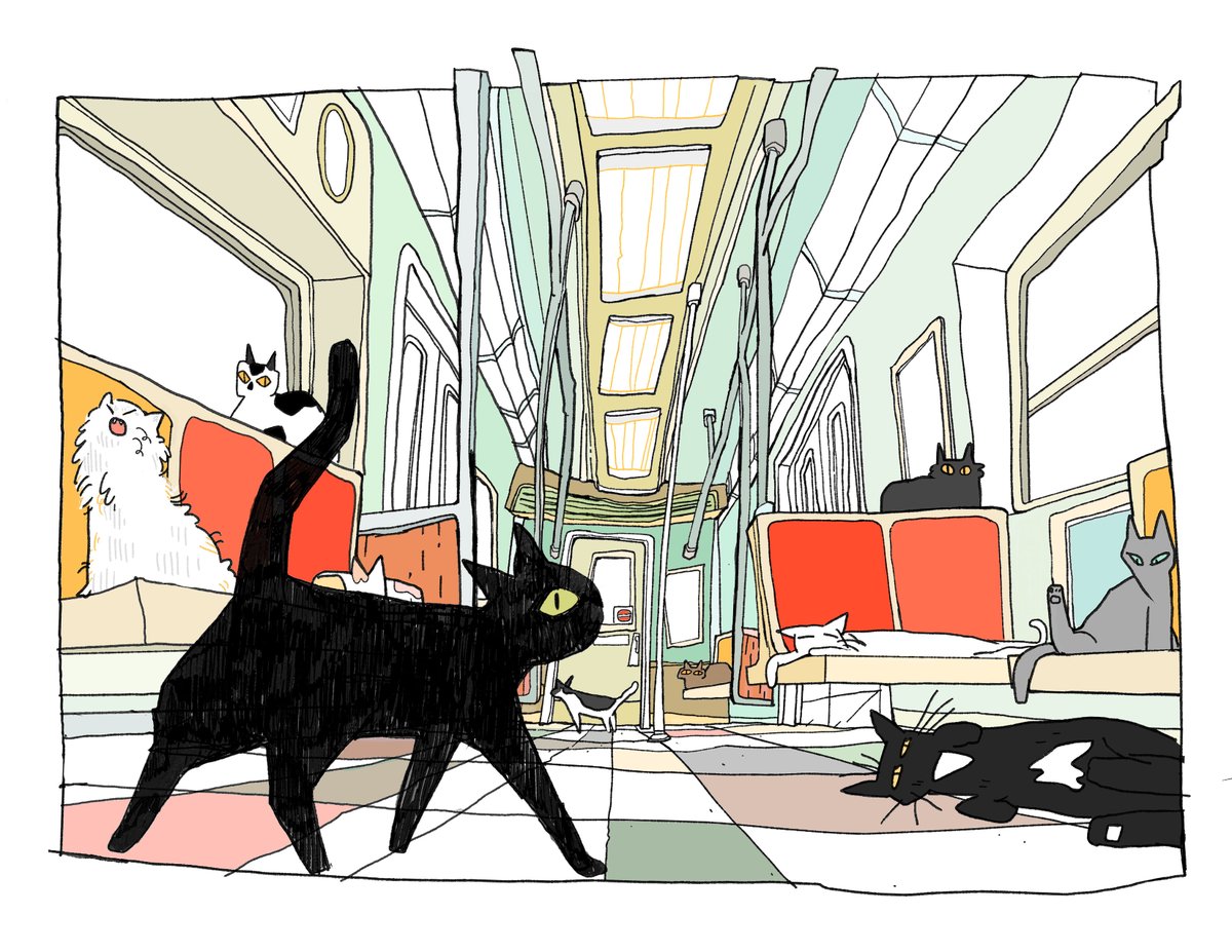 ceeejus's tweet photo. subway cats https://t.co/Cf5tbe3STo