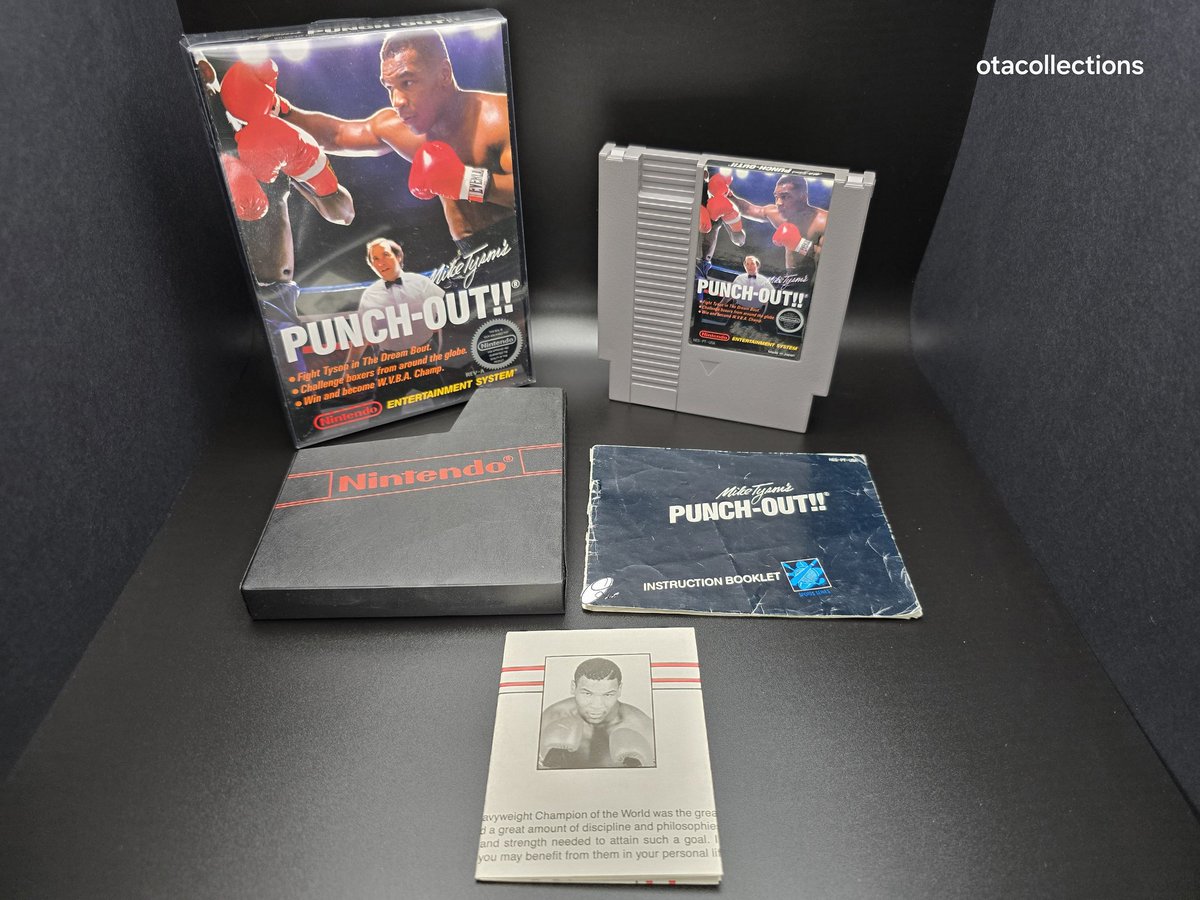 otacollections1's tweet photo. Very fun game, my box and booklet has seen better days. 

Always felt that today's collectors over value the letter as I haven't seen any steps taken to assure it's authenticity amongst the reprints. 

#Nintendo #PunchOut #MikeTyson #MikeTysonsPunchOut https://t.co/oAK6C1pB8N
