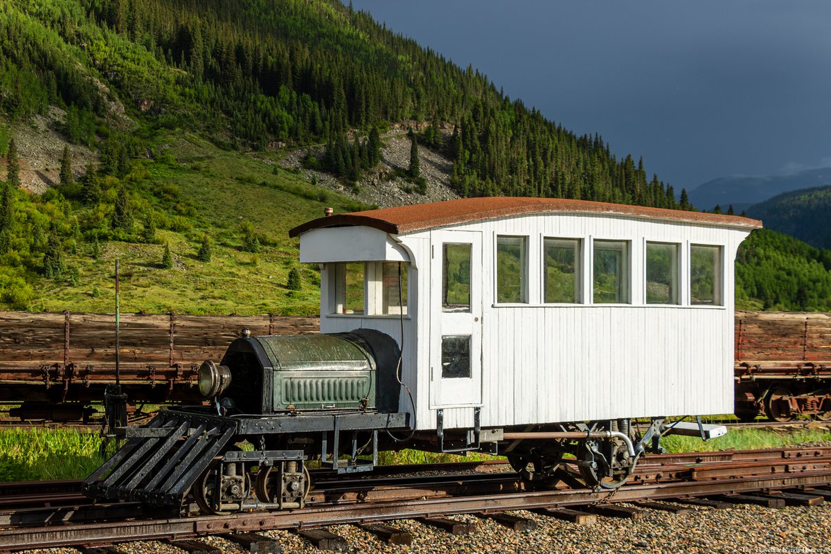 TTGandyDancer's tweet photo. The Casey Jones railbus in Silverton, CO, set against the stunning San Juan Range. Between rain showers, the sun emerged just long enough for me to capture this shot in near-perfect light. 
#railwaymuseum #trainphotography #railroadphotography #coloradonarrowgauge #ttgandydancer https://t.co/zcvZGodpIB