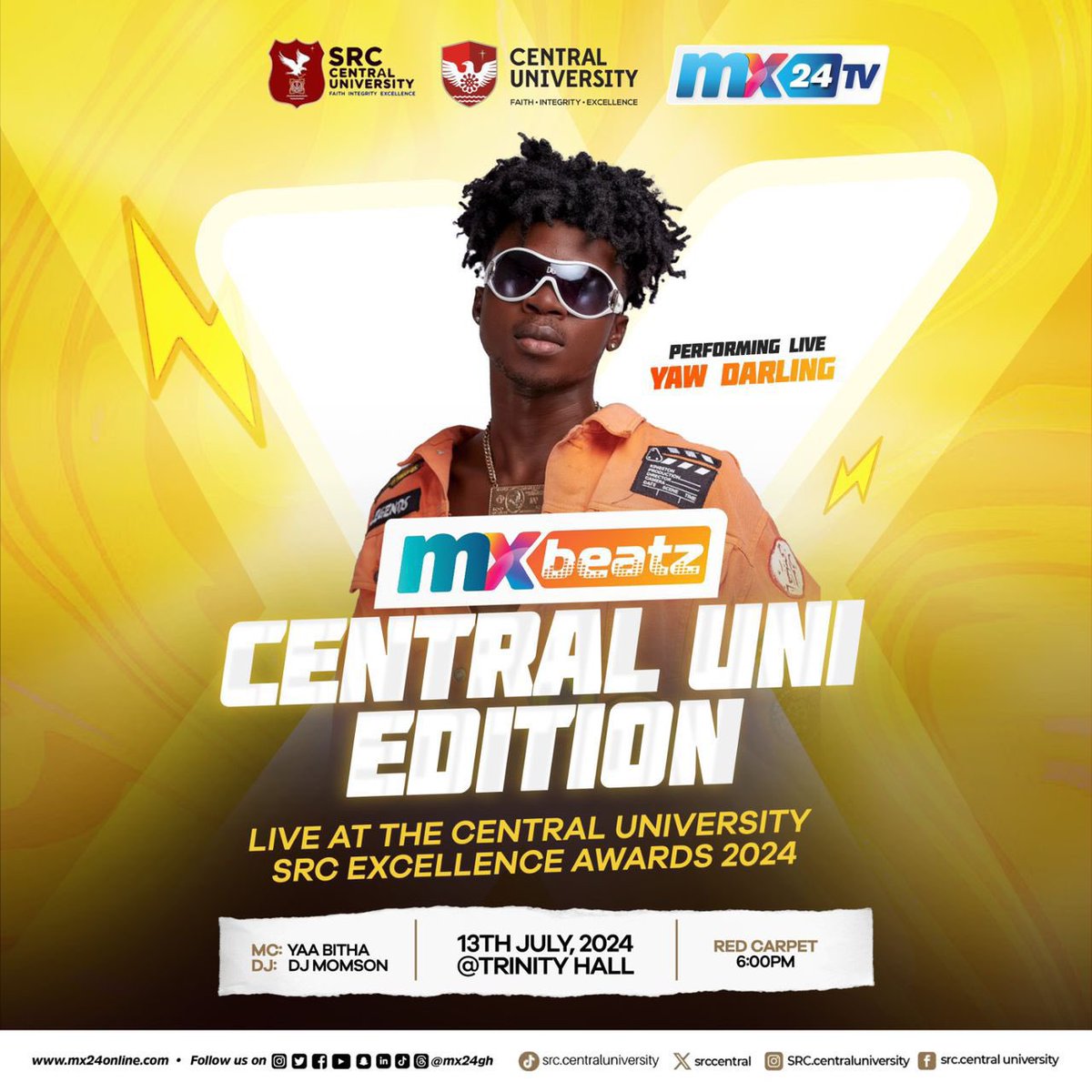 YawDarlingMusic's tweet photo. @centralunivgh @SrcCentral, pulling up on you tonight! We gonna have some fun #tgif #skyentertainment #yawdarlingmusic

@mx24gh @skyentertaingh @KingKokuV @MyEasternChild https://t.co/SwyvZazVr8