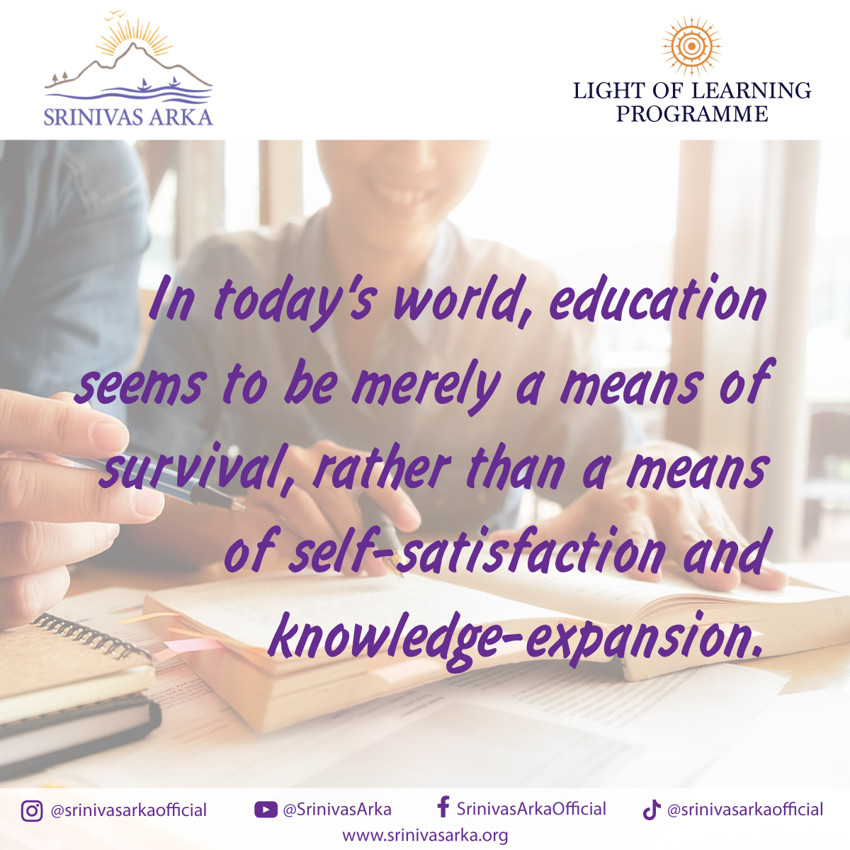 CCA_Canada's tweet photo. Education and self-satisfaction #education #knowledge #student #lightoflearingprogramme #lightoflearning #srinivasarka #depression #mentalhealth #positiveliving #ccacanada #canadacca #centreforconsciousawareness #centreforconsciousawarenesscanada https://t.co/YwMXRvJJQZ