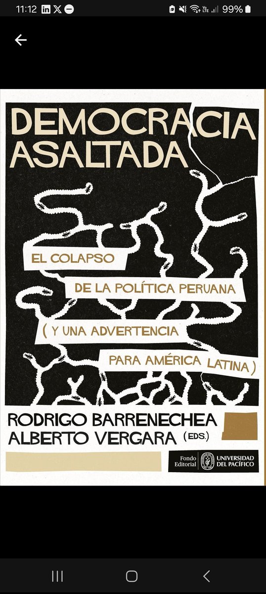 KM2PE's tweet photo. "el Perú se desmocratizó... no se ha institucionalizado un régimen autoritario... [pero] ha dejado d cumplir c/sus funciones básicas: no produce capacidad d gobierno, no representa a sus ciudadanos, no protege sus derechos, no garantiza el balance de poderes..."
@RodrigoBarrene4 https://t.co/aEcbA6I1gr