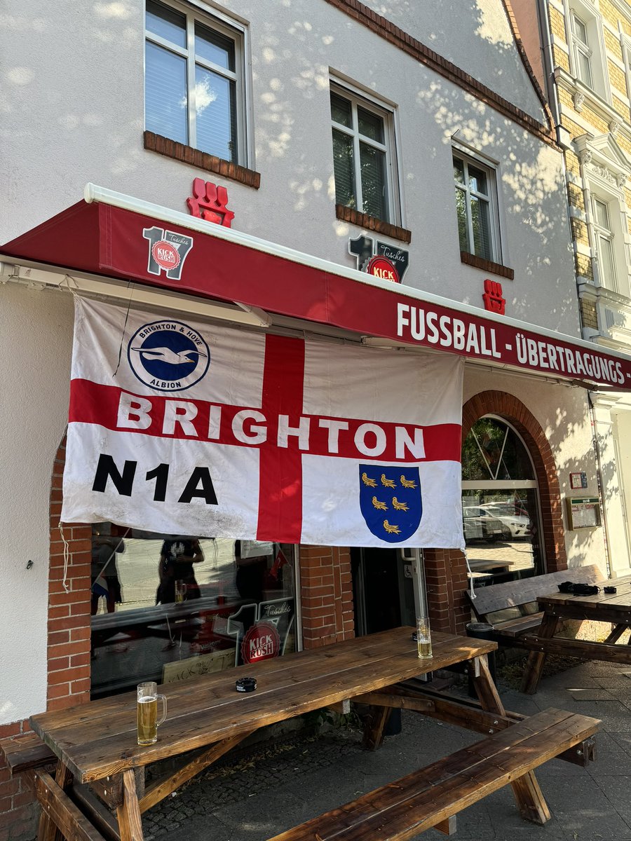 DavidSouthgate's tweet photo. German fussball bar out by Union Berlin. #bhafc https://t.co/CYwLuhuBXq