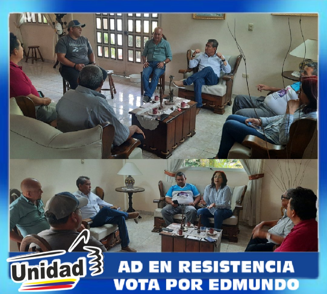 Acompañado de <a href="/OswaldoLinaresA/">Oswaldo Linares</a> Sec. Educación Seccional se realizó un importante encuentro con los líderes de <a href="/PartidoADMerida/">Acción Democrática Mérida</a> en el mcpio. Alberto Adriani, escuchando y orientando acciones políticas en pro de la campaña electoral Presidencial de <a href="/EdmundoGU/">Edmundo González</a>. #UnidadXVenezuela.