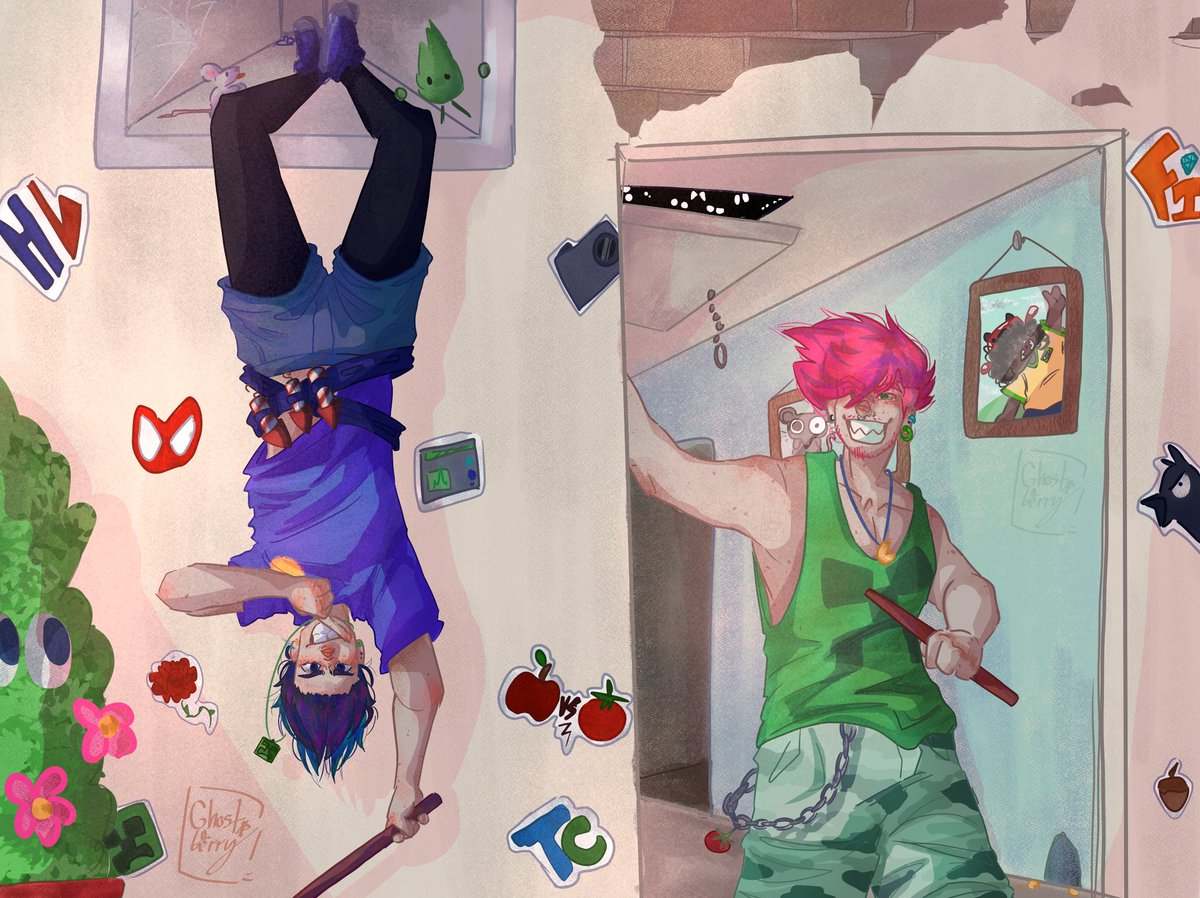 Ghostberryarts's tweet photo. Esconde esconde vamos jogar 🎶

👀 #ChumeProject 

#tazercraftfanart #pactwfanart #mikethelinkfanart https://t.co/h1BkC8Y534