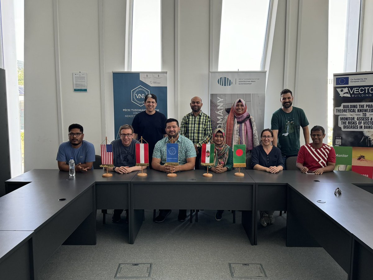 Vectoract2023's tweet photo. Second day of the #vectoract kickoff meeting in PΓ©cs at the National Laboratory of Virology | we believe in cooperation without borders and limits. Next time in π§π©, follow us and keep posted about our work to build sustainable solutions against #vbds πͺπ¦ https://t.co/4ul6SJyskx