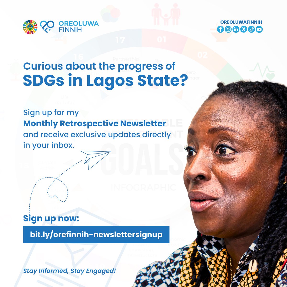 Oreoluwa_Finnih's tweet photo. I firmly believe that participatory governance is key to achieving the SDGs in any society, and empowering citizens with information is one of the most effective ways to get everyone on board. When people understand the progress being made, they feel included in the decisions shaping their lives and future.

This is why I am excited to invite you to sign up for my monthly retrospective newsletter. By subscribing, you will gain valuable insights into ongoing initiatives, learn about challenges and successes, and discover ways to get involved in shaping a more sustainable future for Lagos.

Join the mailing list now and stay informed, engaged, and empowered to be a part of the solution:

https://t.co/K7MSTJwVsE

#OreoluwaFinnih #LagosOSDGs #StayInformed #StayEngaged #ParticipatoryGovernance #KnowledgeIsPower