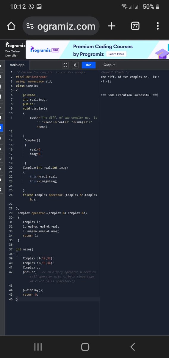 SumitKumar56064's tweet photo. #LSPPDay13
Operator Overloading class to class using #CASTING_Operator #60DaysOfLearning2024 #LearningWithLeapfrog

@lftechnology https://t.co/mIA1QPuHtT