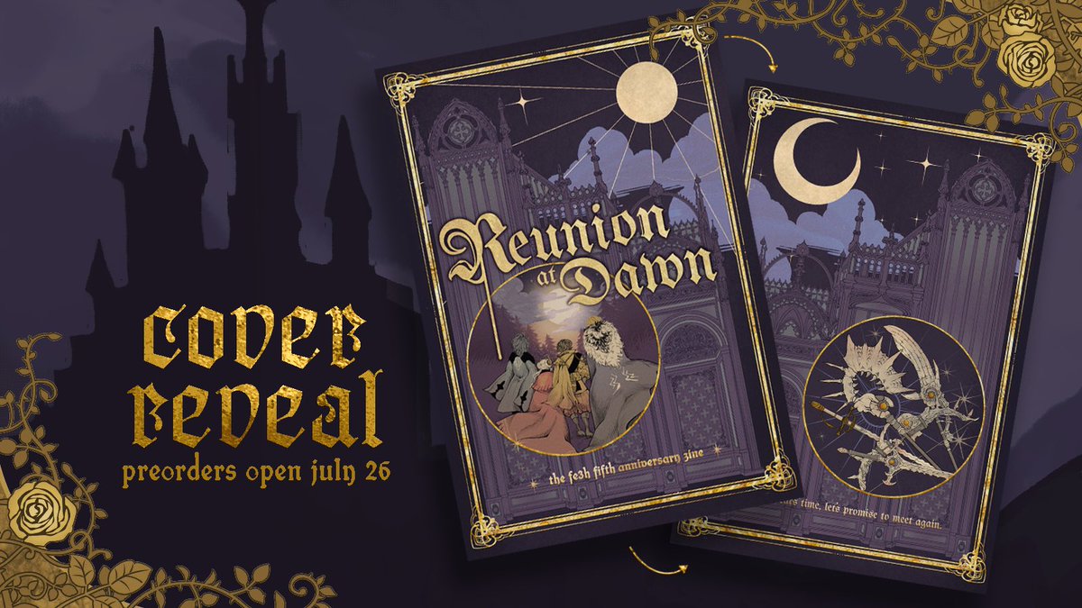 FE3H5YearsZine's tweet photo. With just under two weeks until our pre-orders open on July 26th, we are delighted to reveal our cover, illustrated by @KingOfRedDragon! 

Please keep an eye on our page as we’ll be posting many exciting previews in the weeks to come! 💜⚔️ https://t.co/FlHop5XzX7