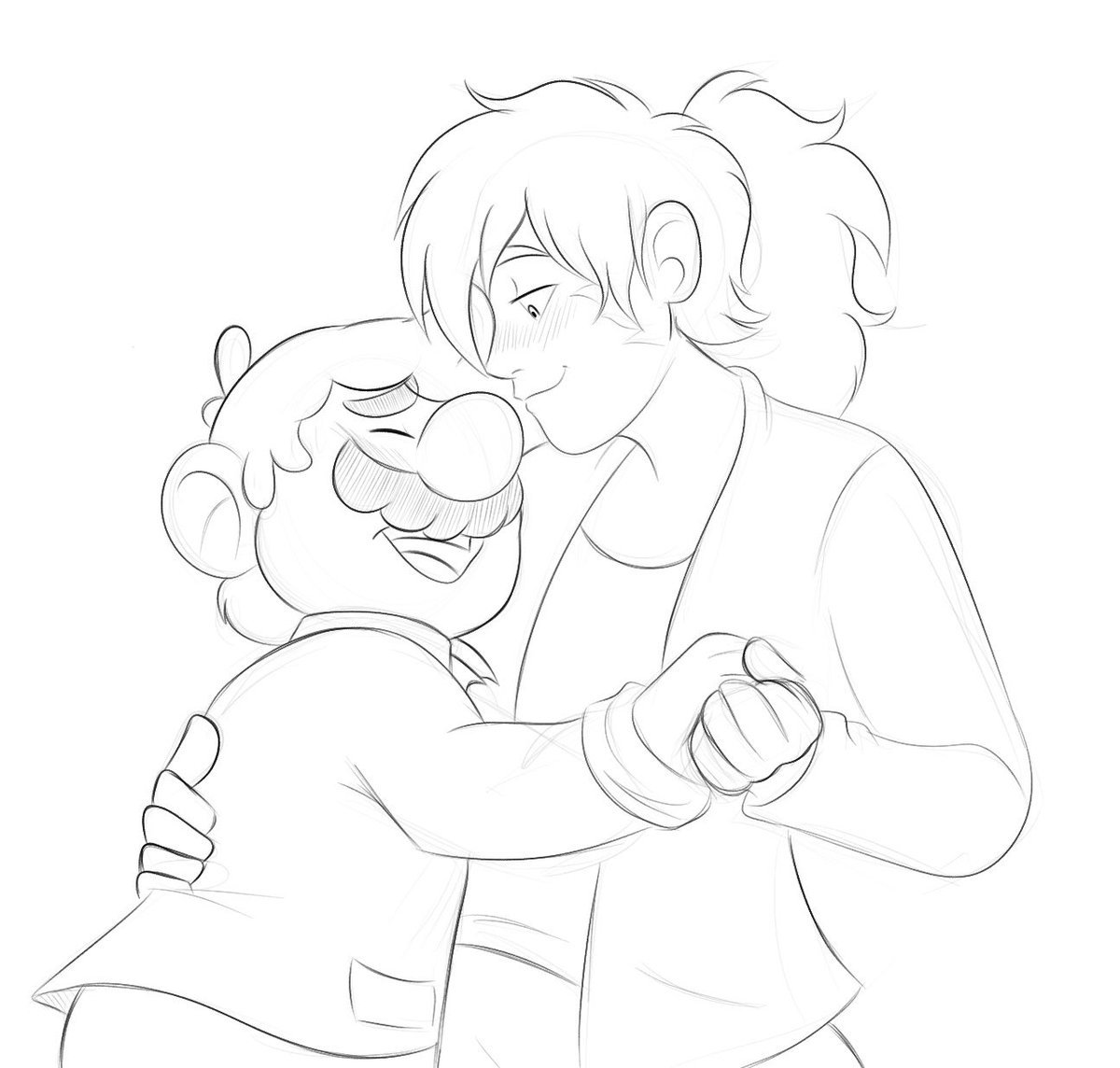 FireheartSophia's tweet photo. Some sketches of me and Marchionne hehehe #mtmb #mariothemusicbox https://t.co/N9gWC78Wau