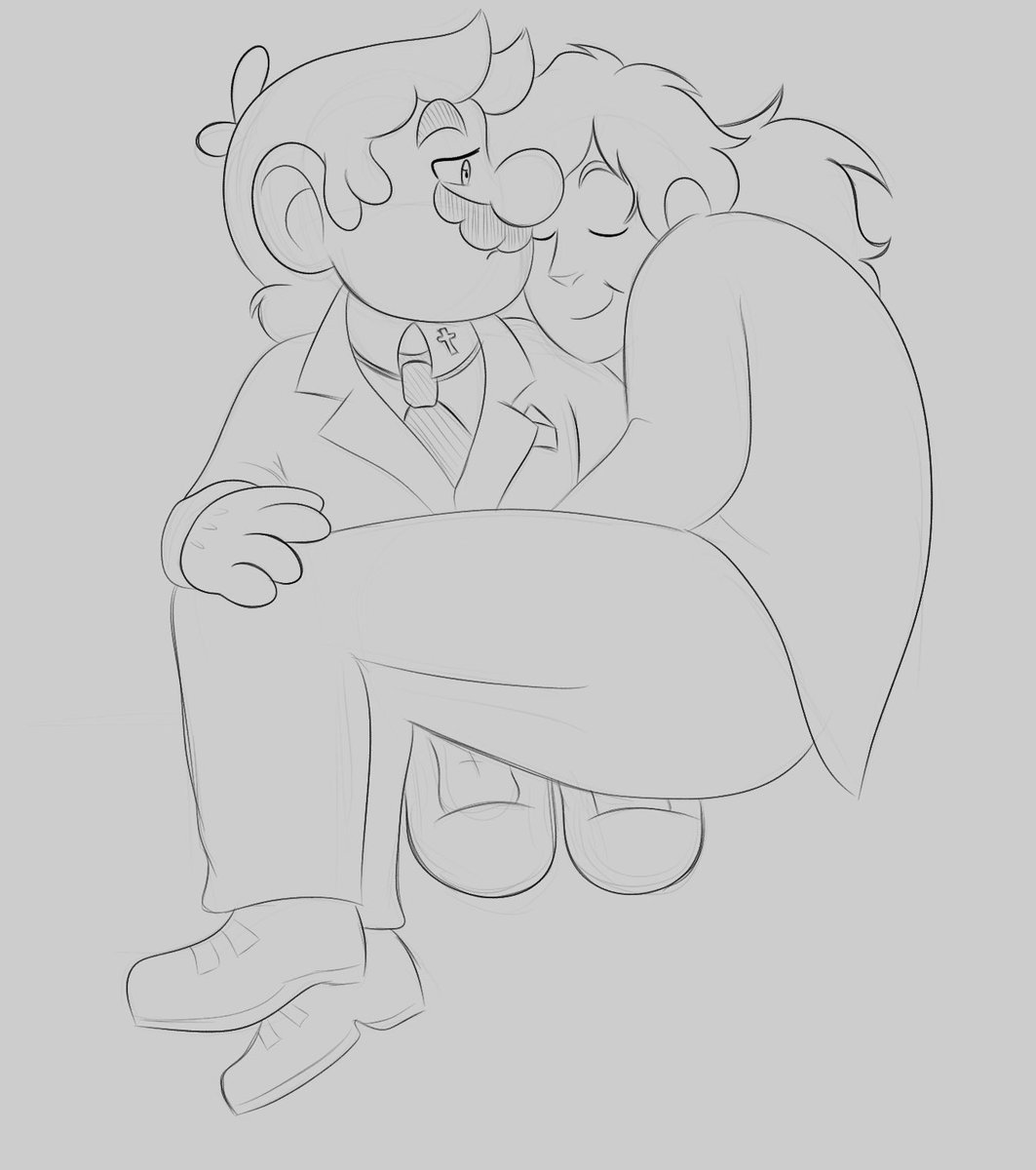 FireheartSophia's tweet photo. Some sketches of me and Marchionne hehehe #mtmb #mariothemusicbox https://t.co/N9gWC78Wau