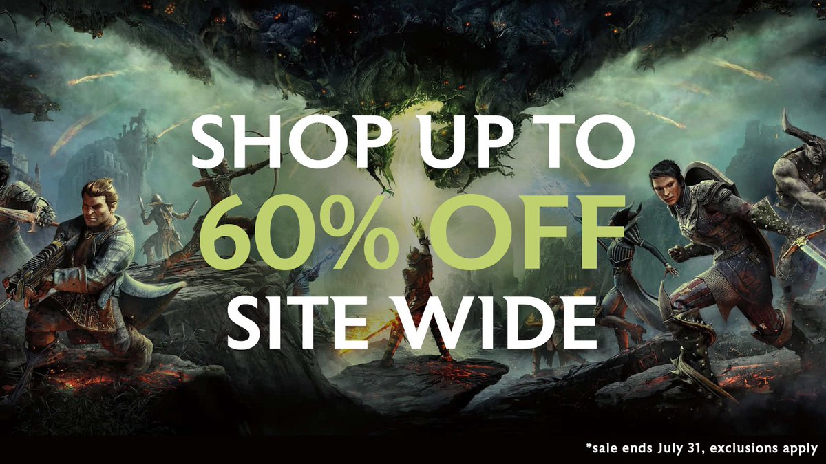 chasingpavus's tweet photo. There's uo to 60% off sitewide on @BioWareGear but did you know if you use my code BWLUCANIS20 you can get an additional 20% off yoir cart at checkout? #dragonage #veilguard https://t.co/wfUG70151L