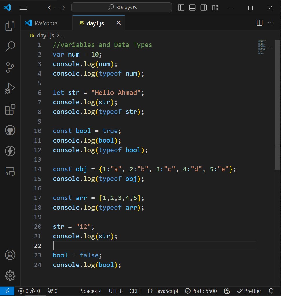 ahmadparizaad's tweet image. Done with first day challenge ✅
github.com/ahmadparizaad/…
#chaicode #30DaysofJavaScriptChallenge