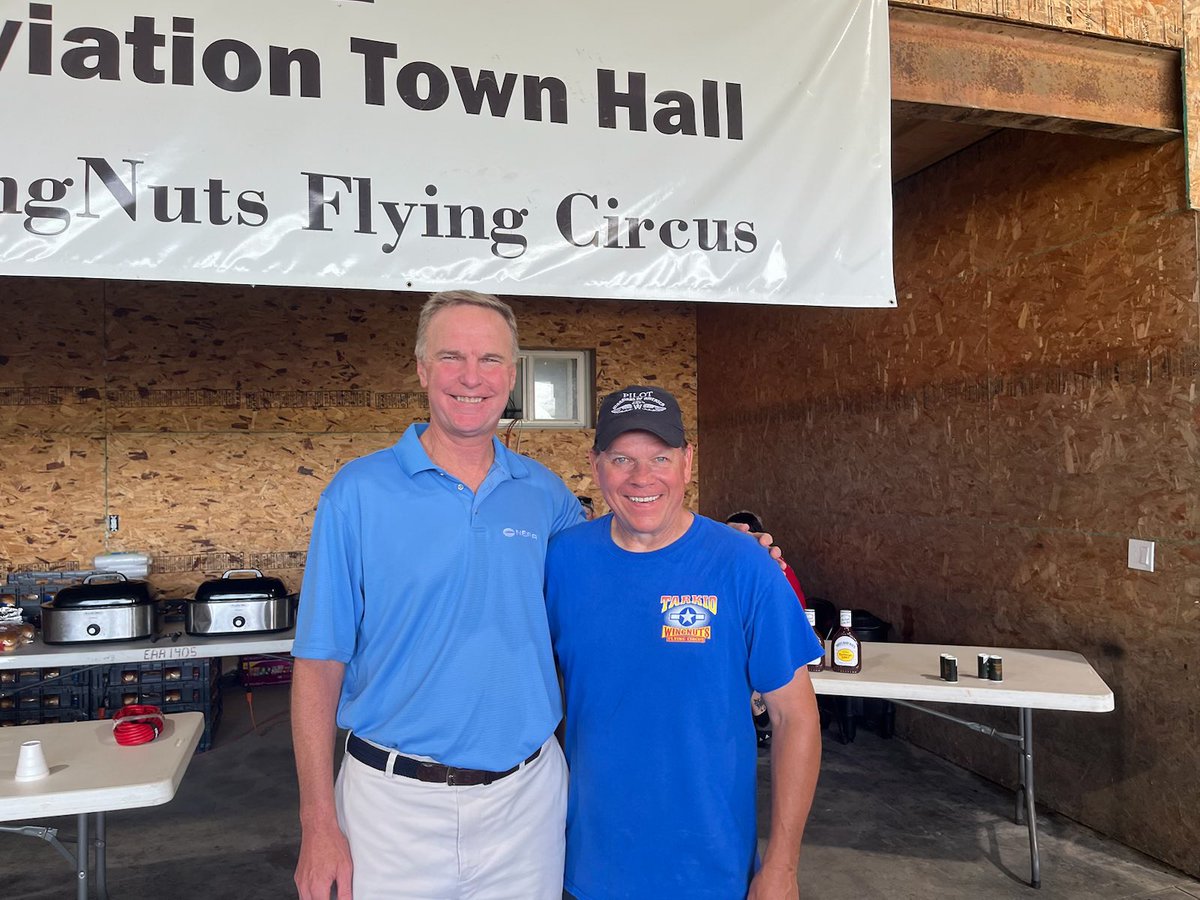 EdwardBolen's tweet photo. It is GREAT be in Tarkio, Missouri with @RepSamGraves at his annual General Aviation Town Hall.  No better place to celebrate passage of the first-ever FAA reauthorization bill with a GA title. Thank you Mr. Chairman! https://t.co/LrokN5BMdl