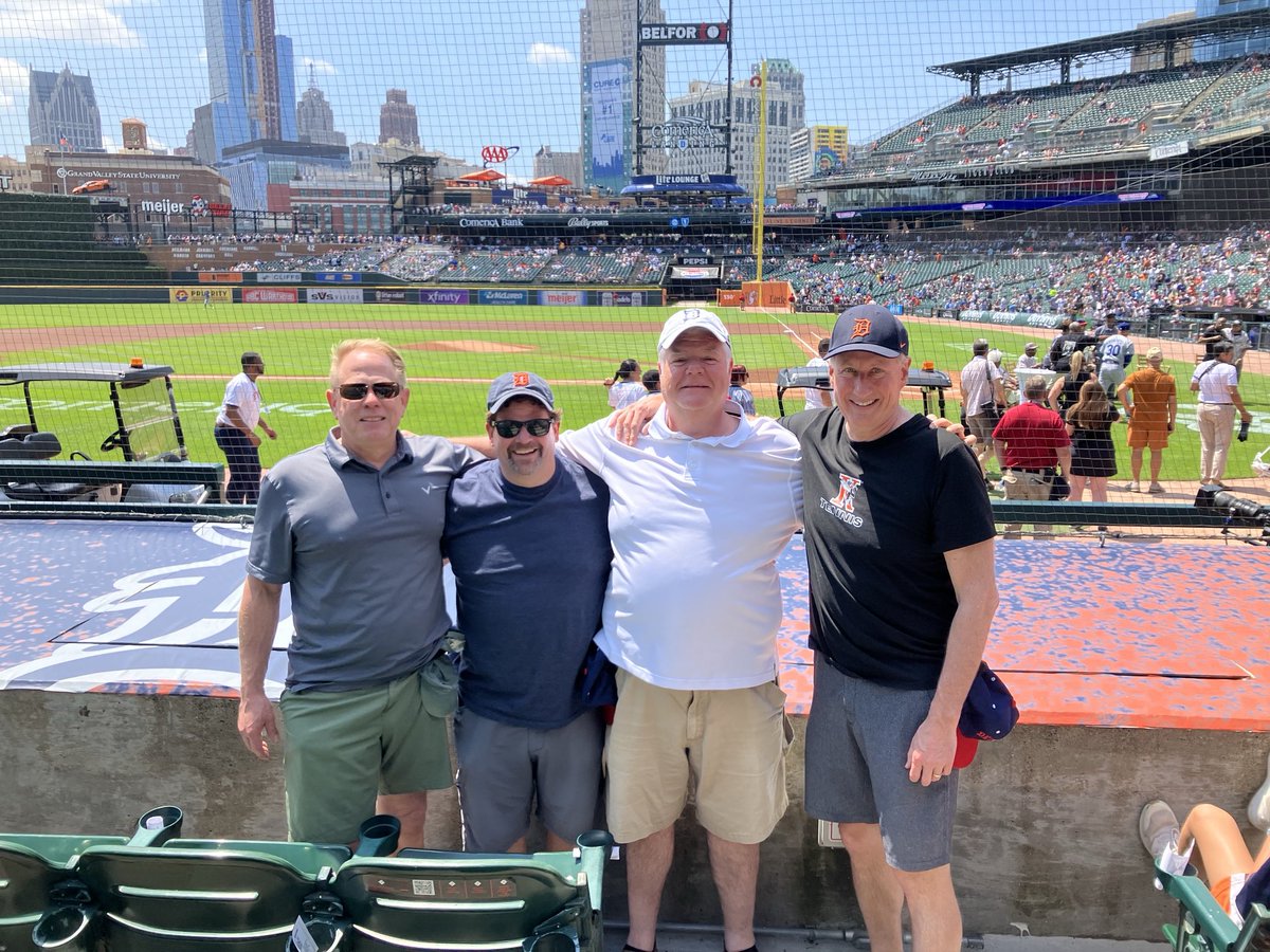 CPY87's tweet photo. Our annual trip to a @Tigers game is off to a rousing start! This is one of my favorite summer traditions!
#Tigers #RepTheD https://t.co/jZCRqmPTYD