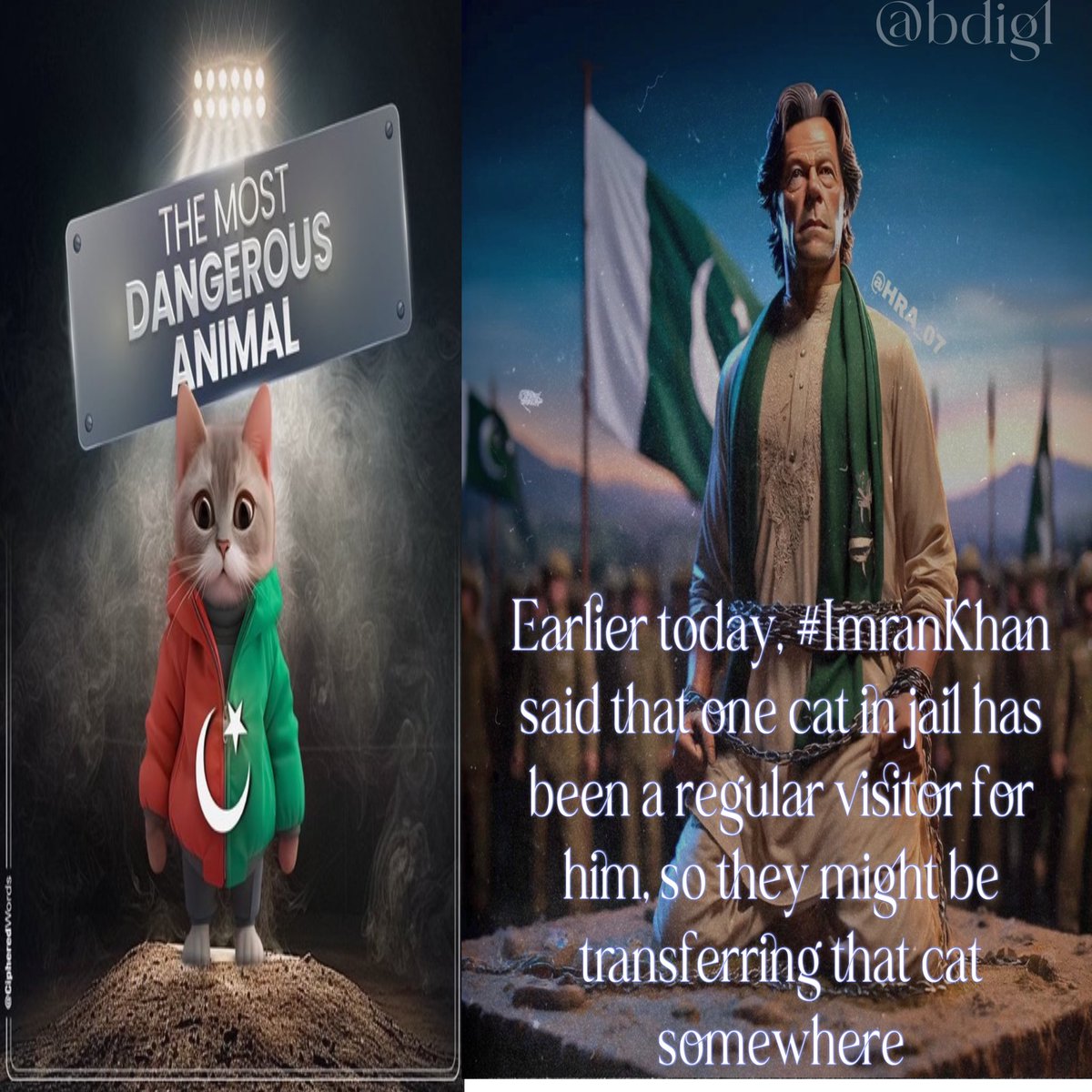 bdigl's tweet photo. جیل میں ایک بلی ہے جو ہر روز بلا ناغہ مجھے وزٹ کرتی ہے ہوسکتا ہے یہ لوگ اس بلی کو بھی کہیں اور ٹرانسفر کر دیں ۔ مرشد عمران خان
#Manobilli #عمران_خان_تو_آئے_گا #عمران_خان_جیت_چکا https://t.co/qXJhH6rt3p
