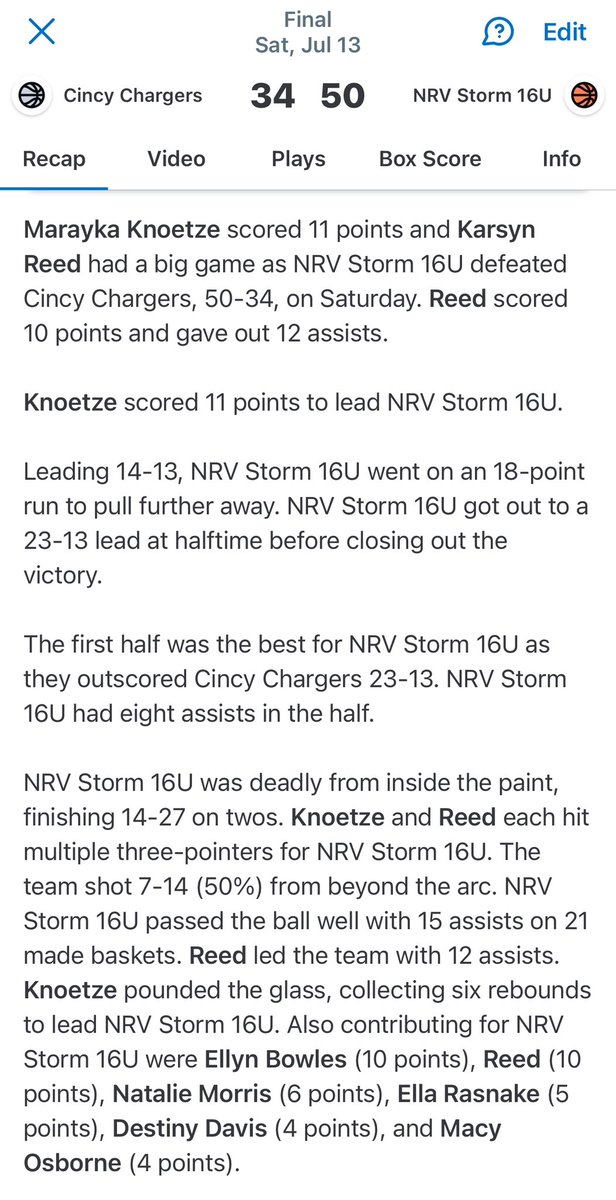 NRV Storm Basketball tweet media