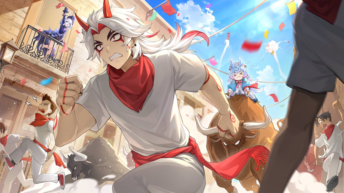 KdeKovaK's tweet photo. ¿¿ITTO, SIGEWINNE &amp; FURINA EN SAN FERMÍN??

vía paimonauwu.

#Genshinlmpact #原神 #Genshin https://t.co/NyF2Zr1Zmr