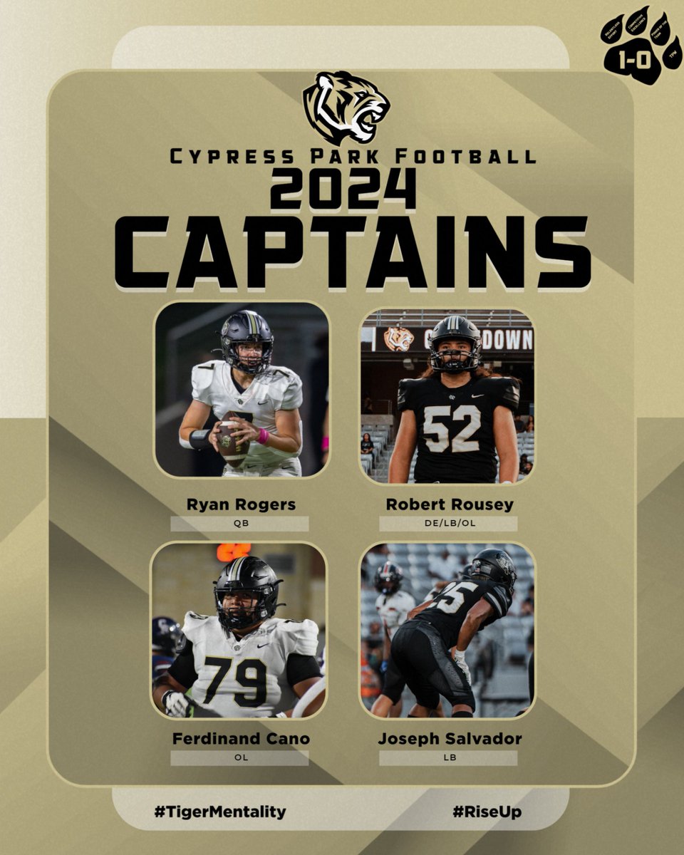 Congratulations to our Captains for the 2024 Season!
#RiseUp #TigerMentality
