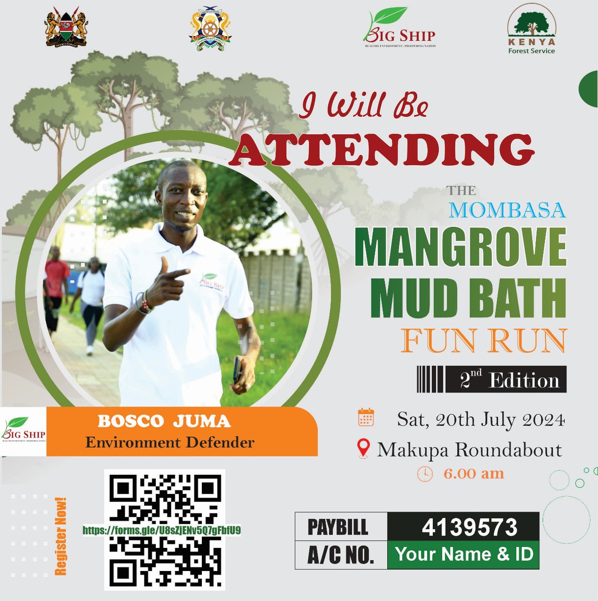 #mombasa plays host to the #MangroveFunRun2024 second edition. Join me in running for conservation of Tudor Creek #mangrove forests  #bringbacktudorcreek
<a href="/KeForestService/">Kenya Forest Service</a> <a href="/AKF_Global/">Aga Khan Foundation</a> <a href="/charlruto/">Charlene Ruto</a>