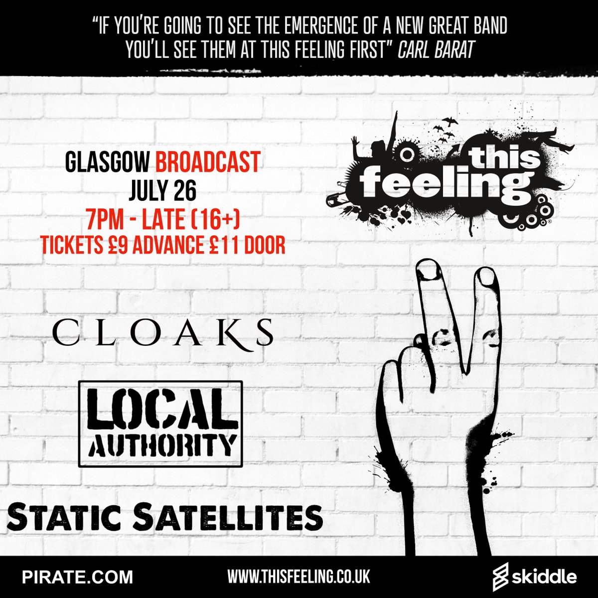 It's Comin' Home! 💪🛰️

Thrilled to be playing in our home city of Glasgow on Friday 26 July at Broadcast. Tickets on sale now - staticsatellites.com

Throwback to the last time we played in the city, way back in November 2022! Got a lot of lost time to make up for!