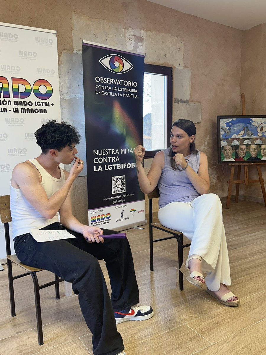 En las Jornadas de Igualdad y Diversidad de #Salmerón desde el <a href="/ObsClmLGTBI/">Observatorio contra la LGTBIfobia de CLM</a> y <a href="/WadoAsociacion/">Asoc WADO LGTBI+ CLM</a> hoy traemos una charla sobre la #LGTBIfobia en el deporte, de la mano del patinador <a href="/alejaandrovl/">Alex</a> y más tarde formación y talleres con <a href="/bethgd93/">Beth Giraldo</a>