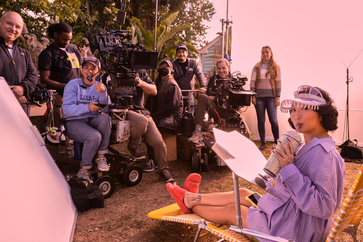 AmazonMGMStudio's tweet image. Behind the lens while filming #SpaceCadet.