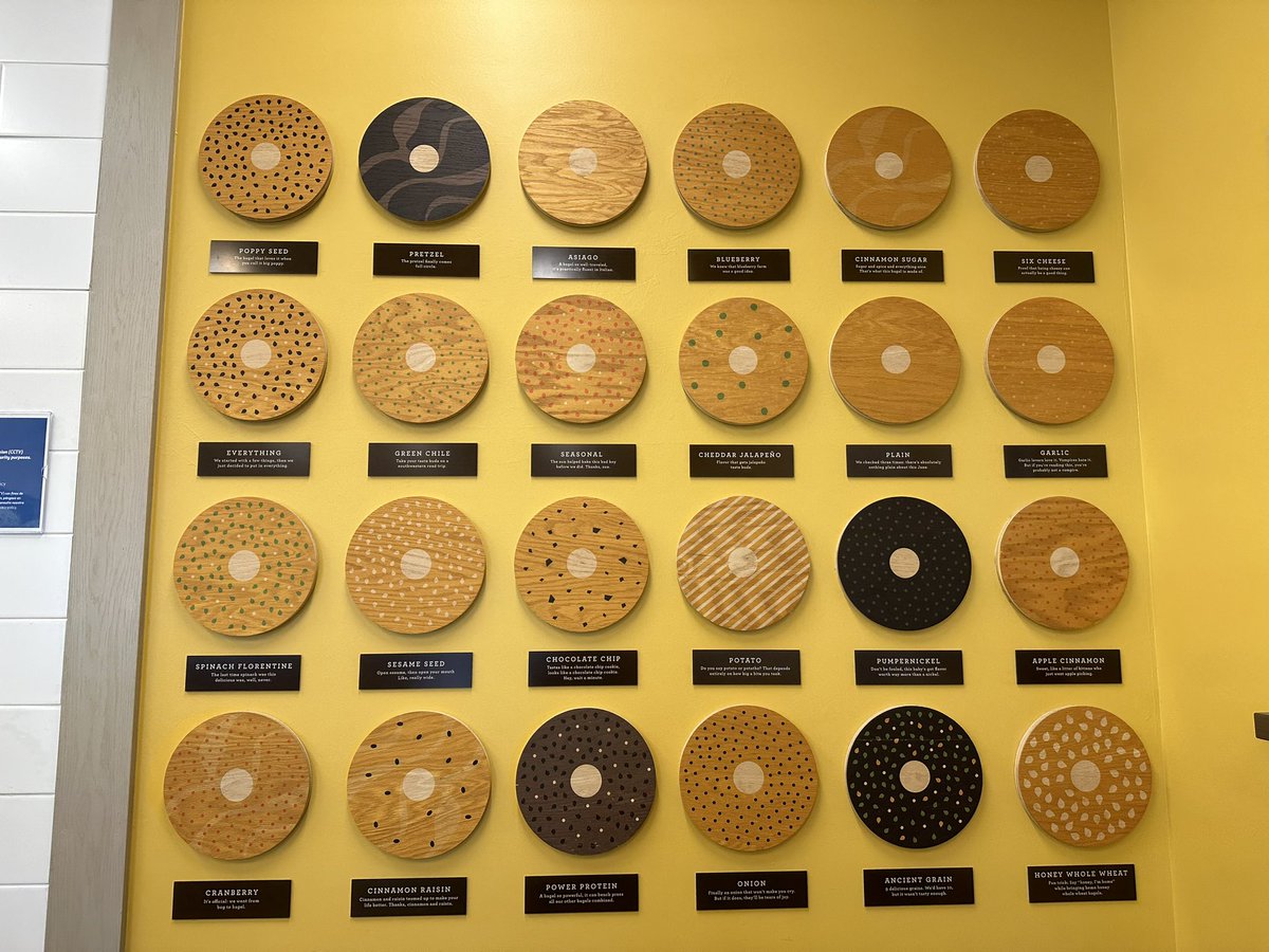 On my way to Alabama and this is at the bagel place.  How many?  How did you count?  #numbertalkimages #mtbos #iteachmath