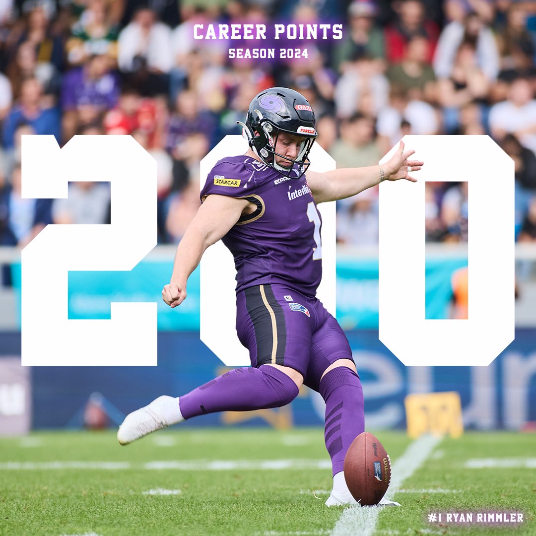 🔓202 career points for our #1 <a href="/RyanRimmler/">Ry</a> 🦿

#FrankfurtGalaxy #PurpleFamily #AmericanFootball #ELf24 #RyanRimmler