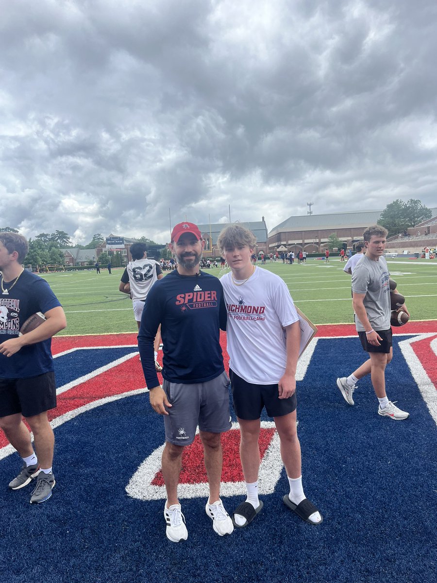 Thank you <a href="/RussHuesman/">Russ Huesman</a> and <a href="/CoachAnthonyFB/">Drew Anthony</a> for a great time at Richmond football camp.