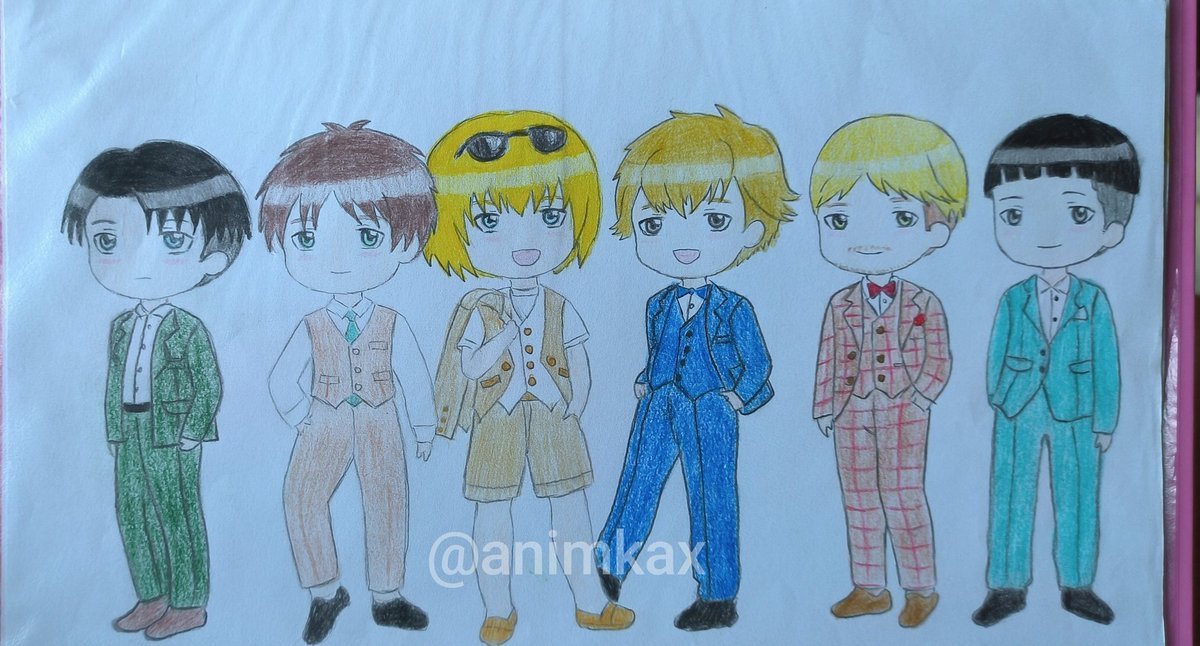 AnielaAckerman's tweet photo. Narysowałam to rok temu. 
Te buty 😅
Wzorowane na sukienkach Liz Lisa ❤️ 
I garniturach z ali 🖤

Mikasa, my oc Arisu, Hange, Historia, Petra, Sasha, Isabel, Hitch, Rico, Ilse, Nifa, Nanaba, Levi, Eren, Armin, Farlan, Mike, Marlo, Jean, Marco, Connie,Erwin,Floch, Moblit. https://t.co/0U2ZbAsmzk