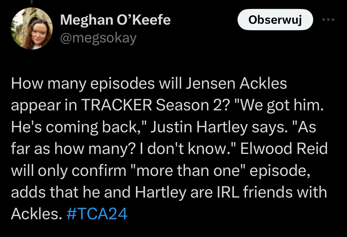 🔸 • Looks like it's officially confirmed that <a href="/JensenAckles/">Jensen Ackles</a> will be back as Russell Shaw in the s2 of #Tracker! 
#jensenackles #spnfamily