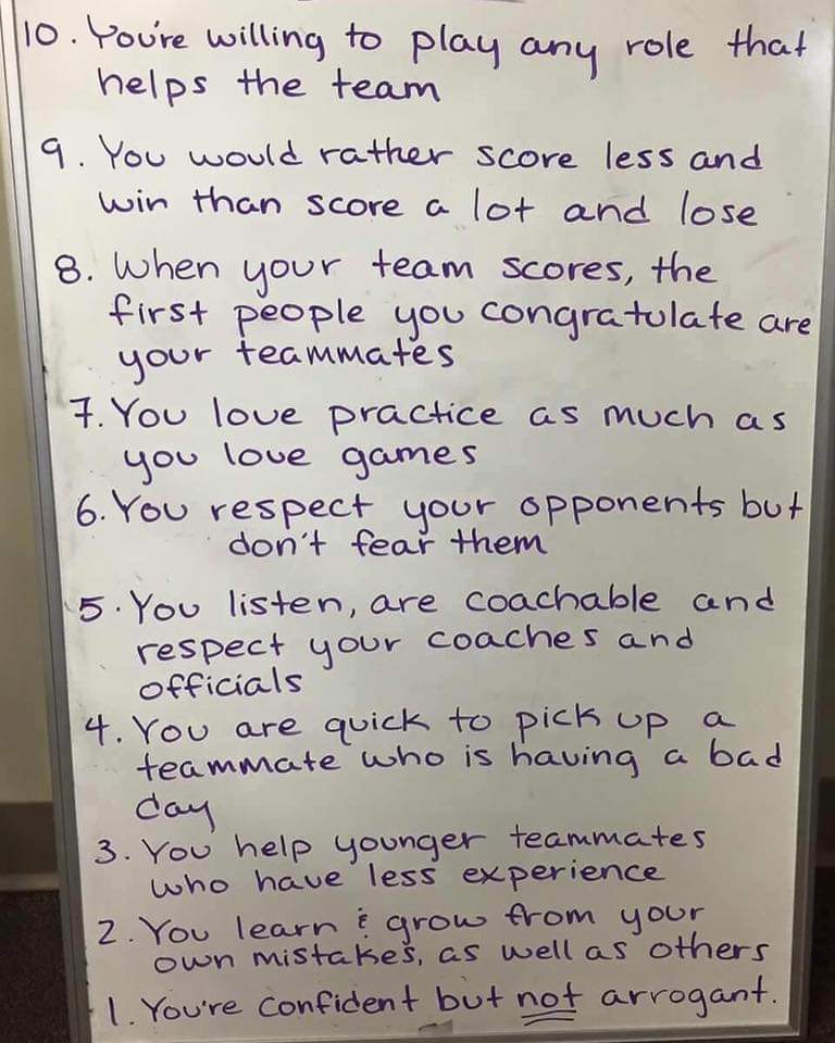 "10 signs you are a great teammate"