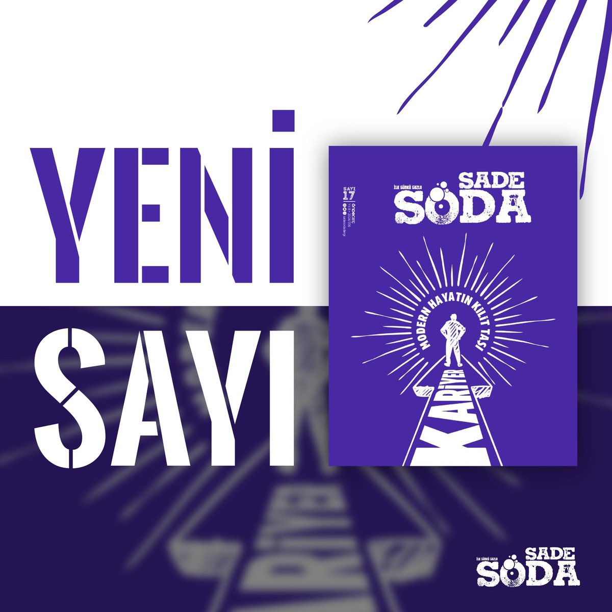 Yeni sayı haberiyle geldik🥳 

17. sayıda "Modern Hayatın Kilit Taşı Kariyer" dosyasını işledik.
📖Bu sayıyı okurken herbiri kendi alanında iyiliği sürdürülebilir kılmış, mesleğinin sınırlarını aşmış birçok güzel isimle tanışacaksınız.✨ 

Yeni sayıda görüşmek heyecanıyla 🫧