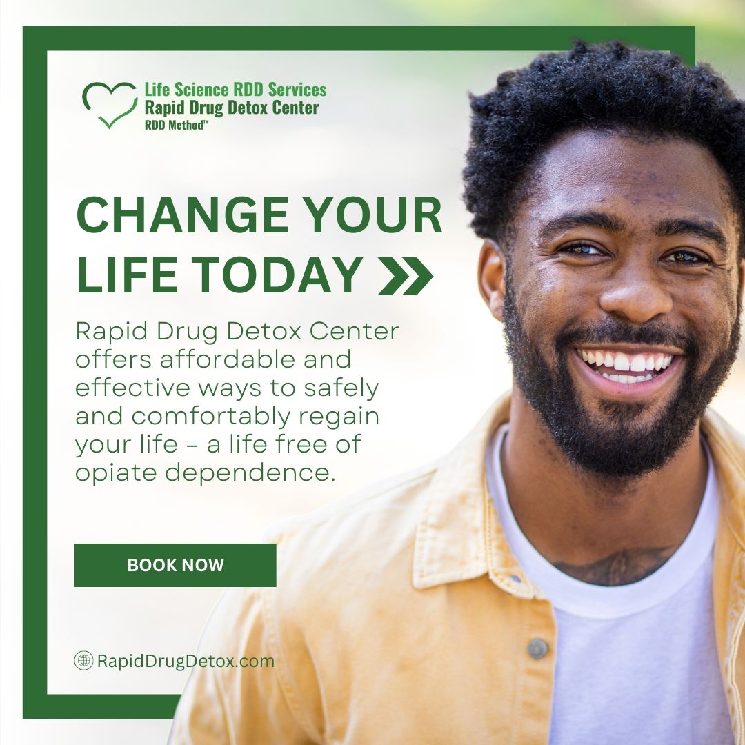 RDDMethod's tweet image. Change your life today with Rapid Drug Detox! 🌟 Our innovative RDD Method™ offers a safe, comfortable, and effective way to overcome opiate dependence. Book now at rapiddrugdetox.com or call 1-866-399-2967.

#DrugDetox #RDDMethod #RecoveryJourney #HopeAndHealing