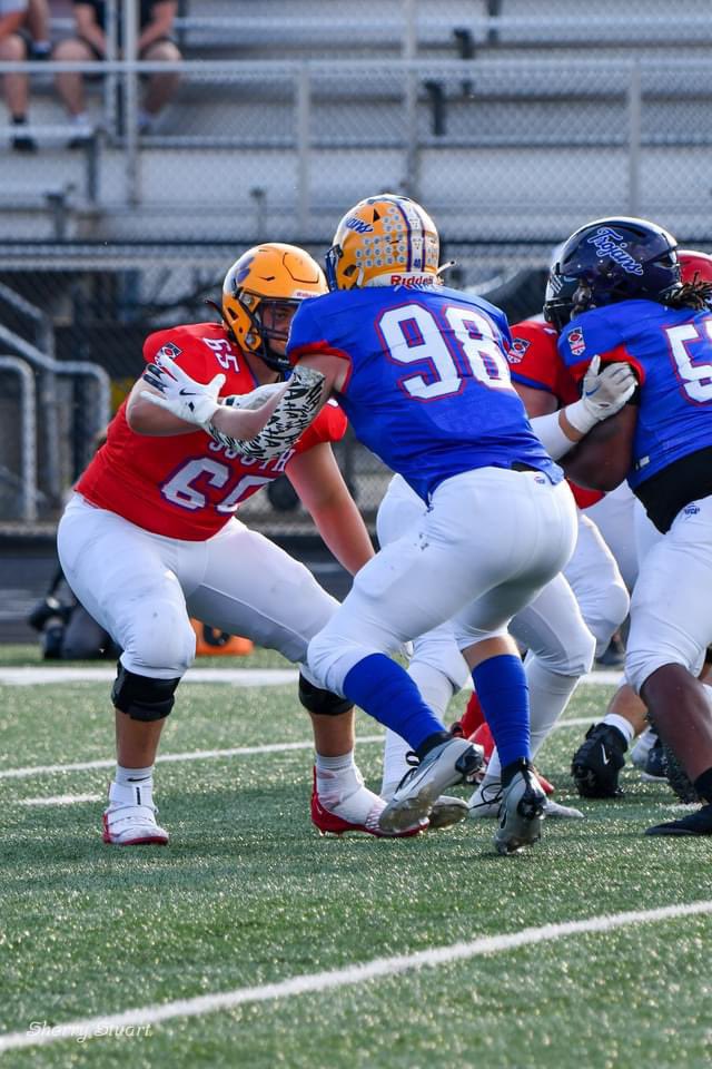 HHSTigersFB's tweet photo. Congratulations to Class of 2024 Lineman Logan Parrish on finishing out his high school career in the IFCA North/South All Star Game last night. Logan will continue his academic and football career at Indiana Wesleyan in the fall. #Committed #OQP https://t.co/sByJwMLdBS