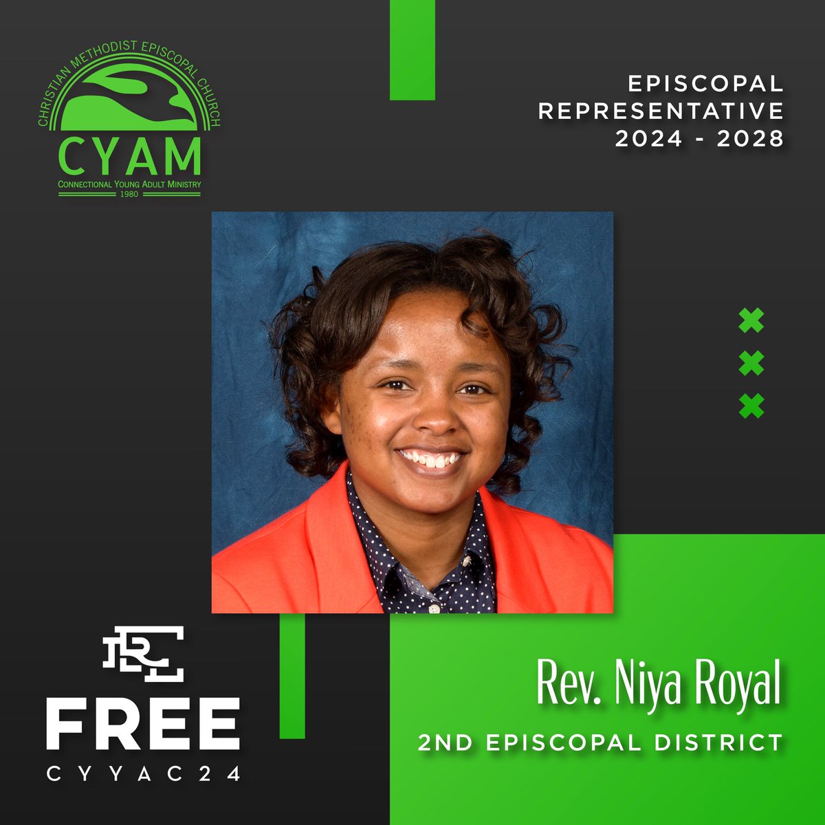 CYAM_CME's tweet photo. President Jamea Sevel Grace and the CYAC Executive Board are pleased to present the Episcopal Representatives for the 2024-2028 administration. https://t.co/cnHrNHUzCd