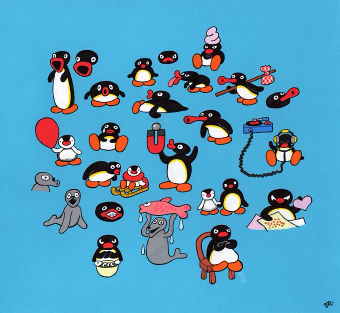 playing with posca markers#pingu 